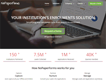Tablet Screenshot of nopaperforms.com